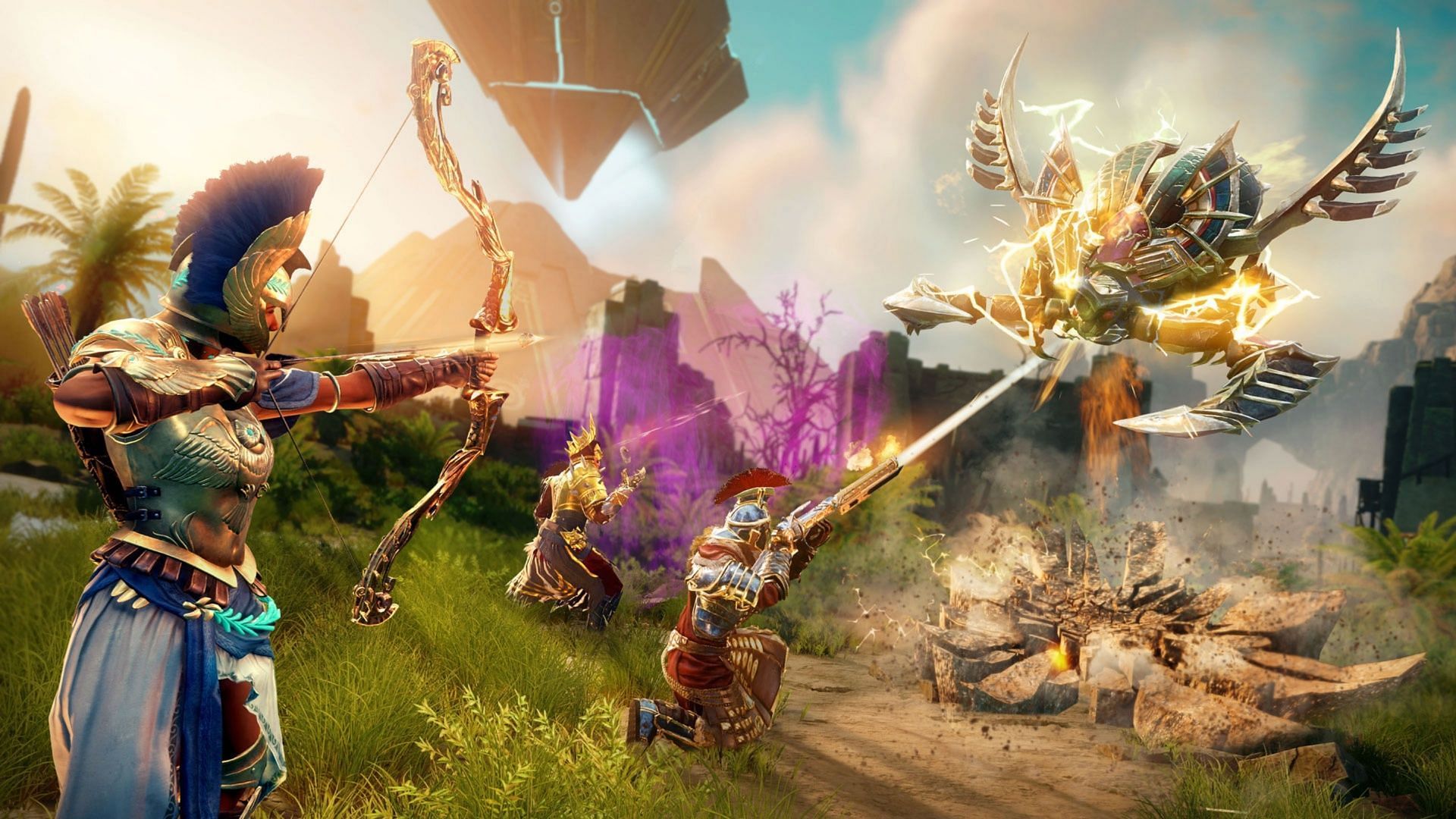 Khepri is one of the bosses showing up as powerful, group-oriented World Bosses in New World Season of the Divide (Image via Amazon Games)